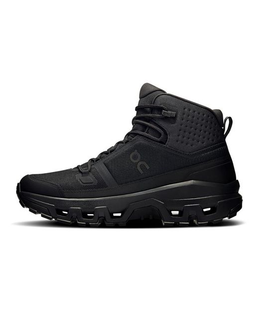 On Shoes Black Cloudrock Mid Wp