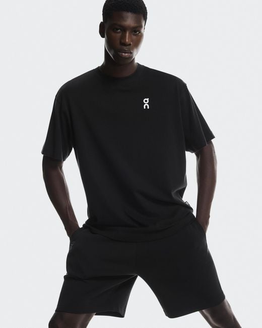 On Shoes Black Focus Tech Shorts for men