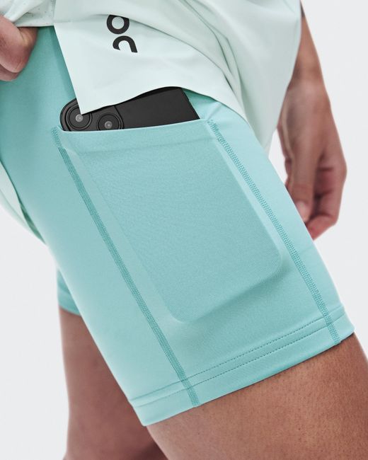 On Shoes Blue 3" Performance 2/1 Shorts