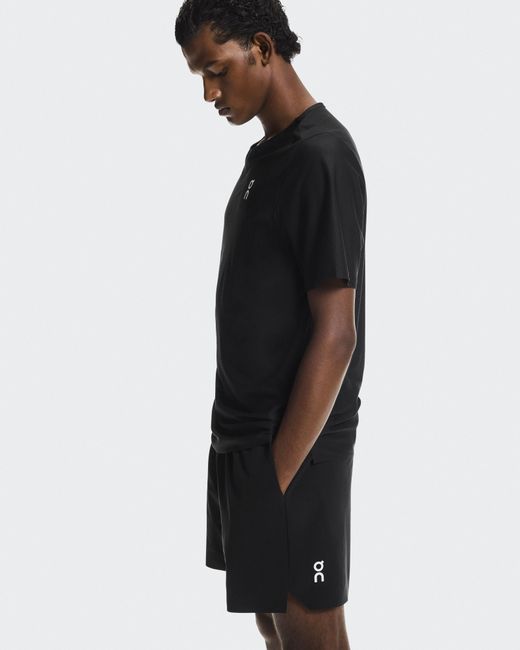 On Shoes Black 5" Court Shorts for men