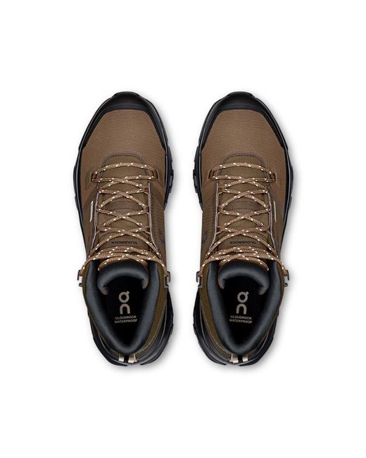 On Shoes Brown Cloudrock Mid Waterproof for men