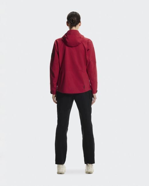 On Shoes Red Trek Jacket