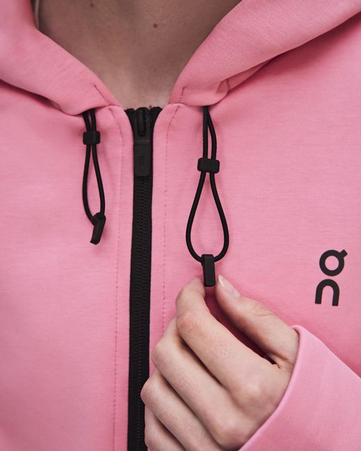 On Shoes Pink Focus Tech Zip Hoodie