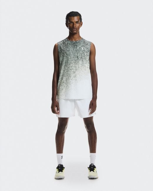 On Shoes White 5" Court Shorts Fade for men