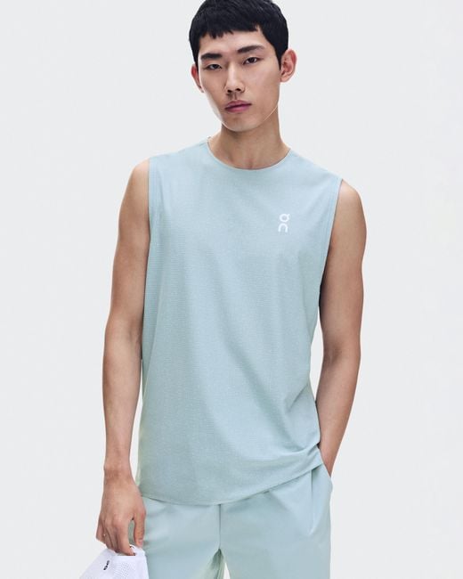 On Shoes Blue Court Tank Top for men