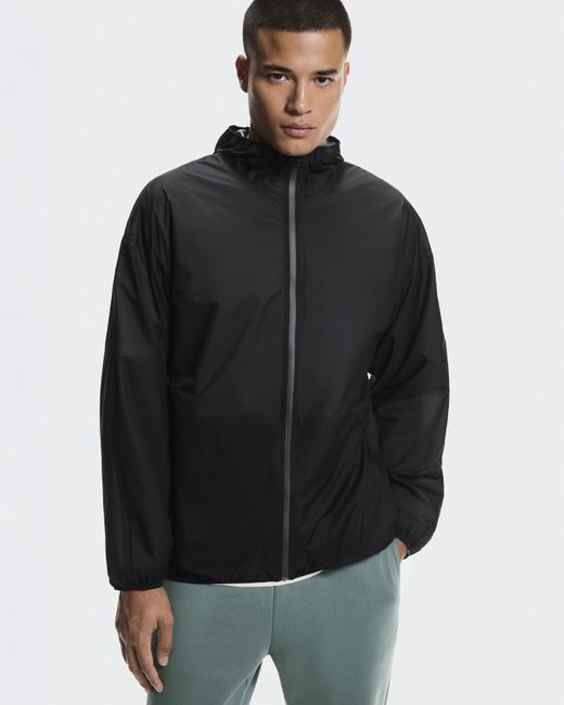 On Shoes Black Explore Lightweight Waterproof Jacket for men