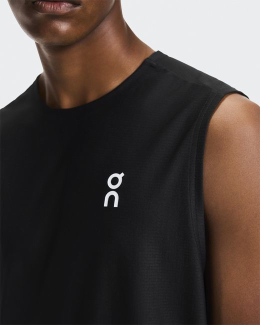 On Shoes Black Court Tank Top for men