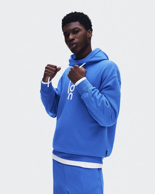 On Shoes Blue Club Hoodie for men