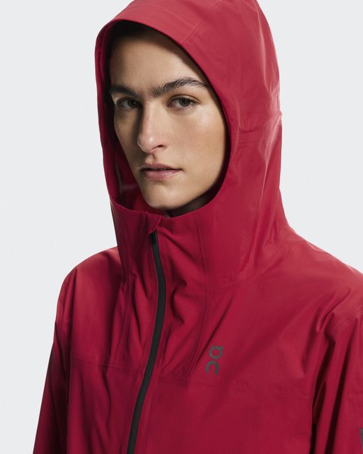 On Shoes Red Trek Jacket