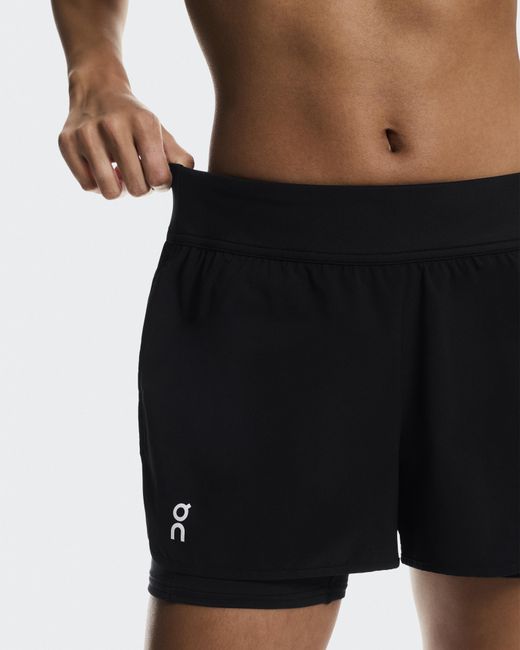 On Shoes Black 3" Court Shorts 2-In-1