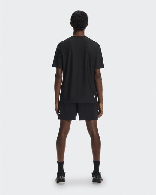 On Shoes Black 5" Court Shorts for men