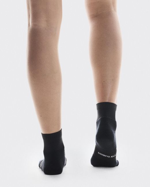 On Shoes White Core Run Sock Mid 2P