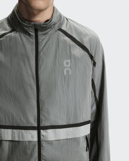 On Shoes Gray Performance Volt Jacket for men