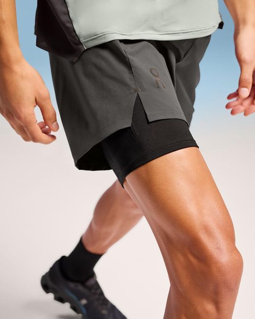 On Shoes Blue Performance Hybrid Short for men
