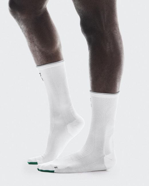 On Shoes White Elite Run Sock High
