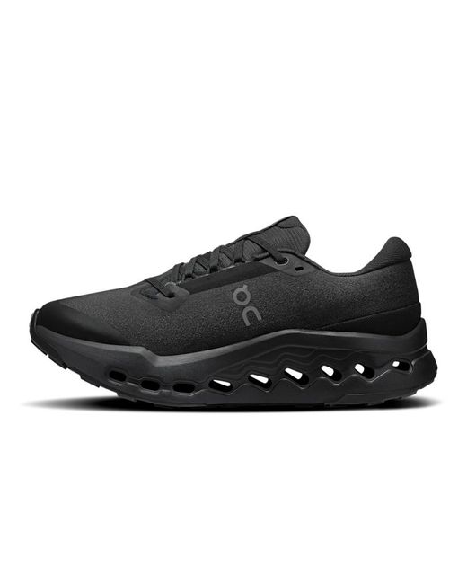 On Shoes Black Cloudsurfer Trail 2 Waterproof