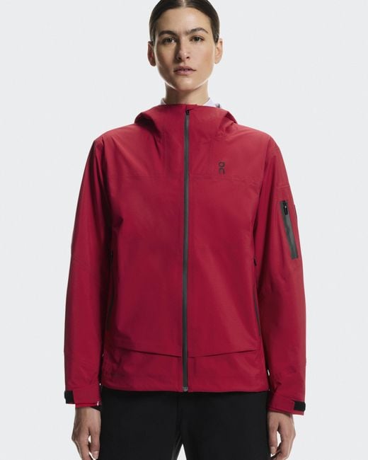 On Shoes Red Trek Jacket