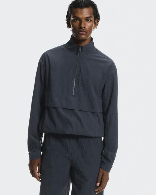 On Shoes Blue Courtside 1/2 Zip Eaze for men