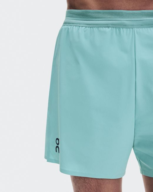 On Shoes Blue 5" Performance Shorts for men