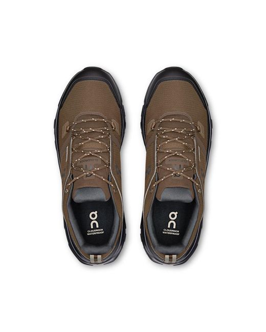 On Shoes Brown Cloudrock Low Waterproof for men