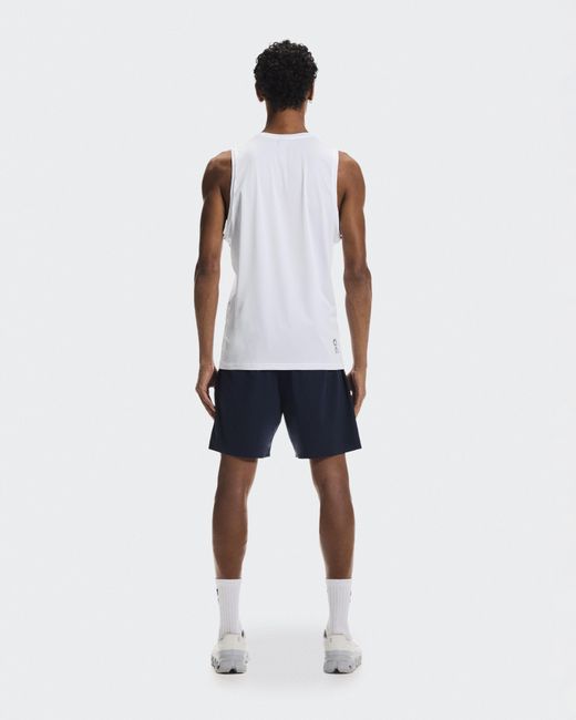 On Shoes White 7" Performance Shorts for men