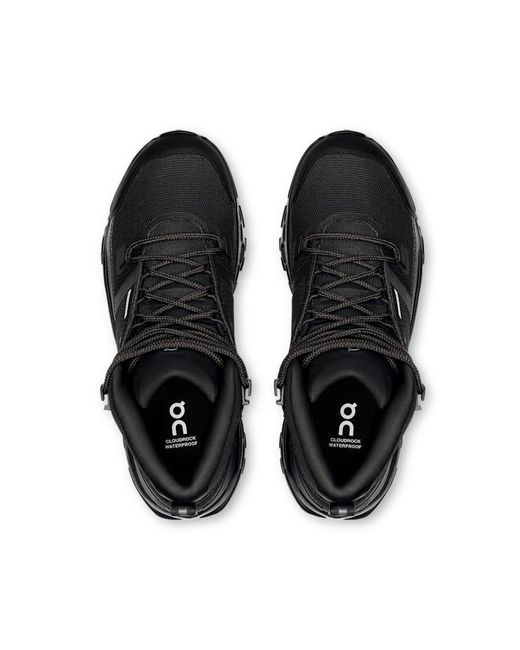 On Shoes Black Cloudrock Mid Waterproof