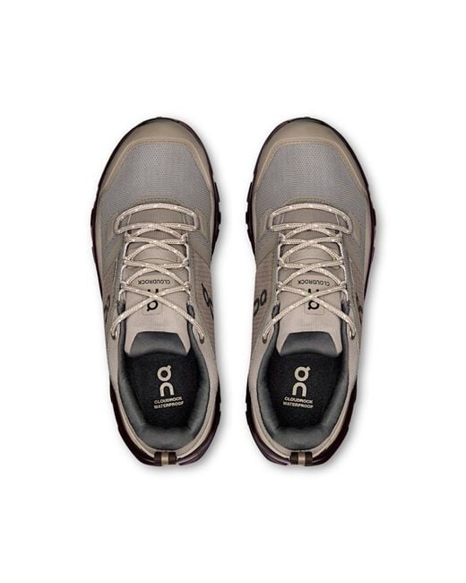On Shoes Brown Cloudrock Low Waterproof