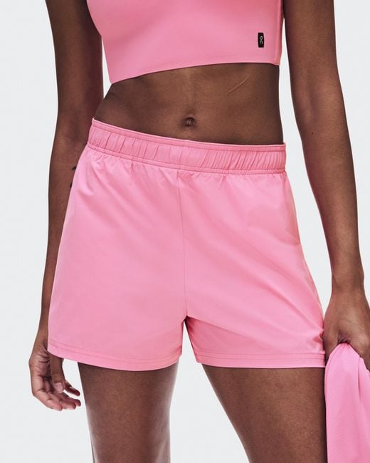 On Shoes Red 3" Core Shorts