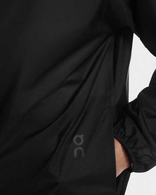 On Shoes Black Explore Lightweight Waterproof Jacket for men