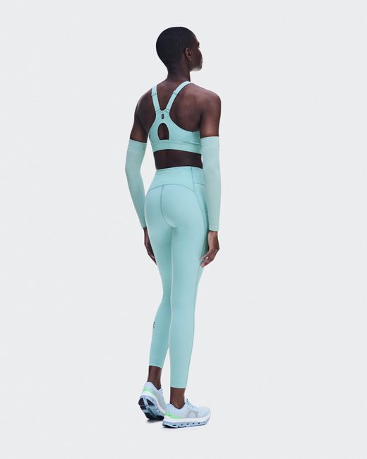On Shoes Blue Performance Tights 7/8
