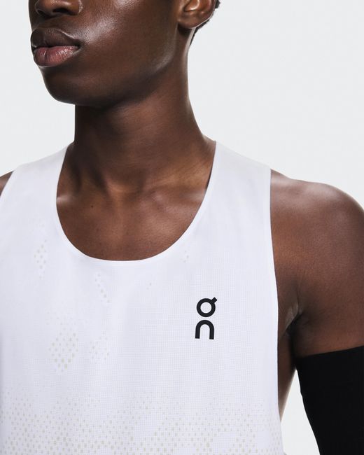 On Shoes White Zero Singlet for men