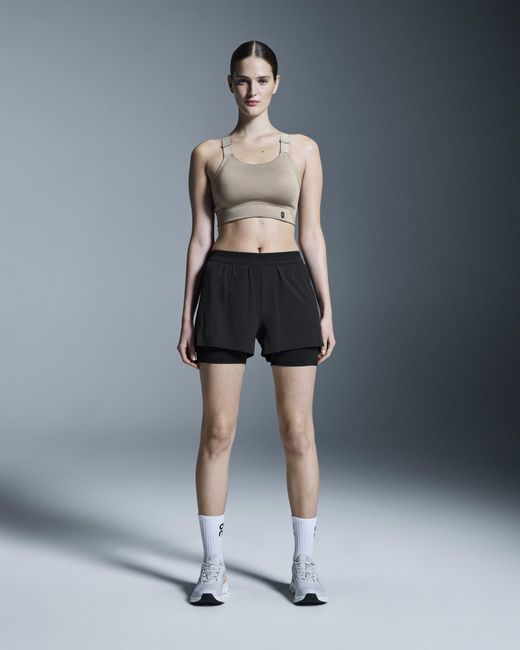 On Shoes Gray 3" Performance 2/1 Shorts