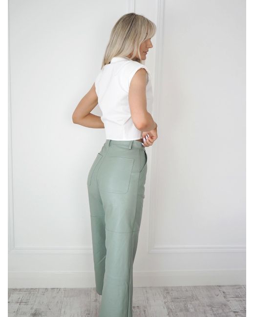 Ontrend Sage Green Faux Leather 