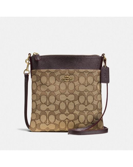 COACH Leather Kitt Messenger Crossbody In Signature Jacquard Save 4