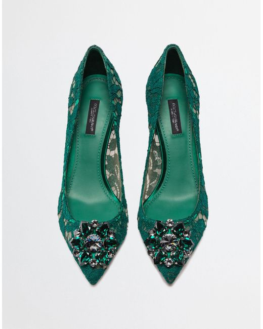 green dolce and gabbana heels