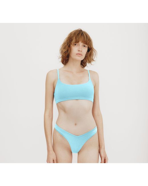Organic Basics Blue Flex Thong