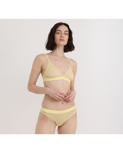 Organic Basics Brown Mesh Triangle Bralette