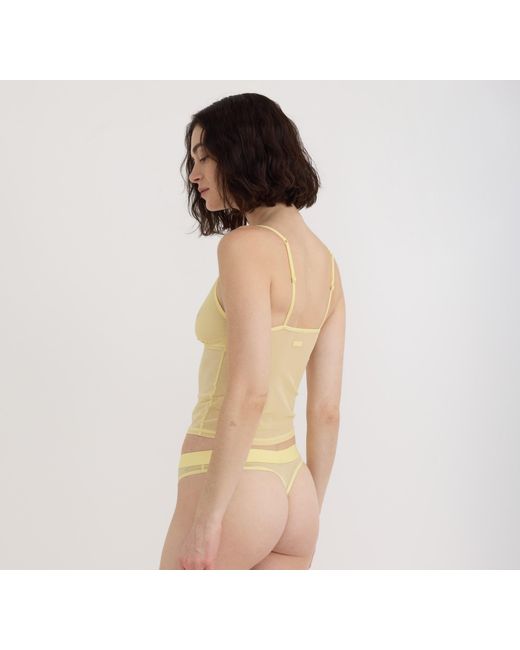 Organic Basics Yellow Mesh Thong