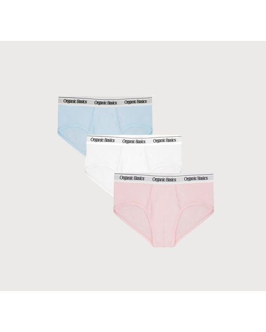 Organic Basics Multicolor Easy Briefs 3-Pack Light Soft for men