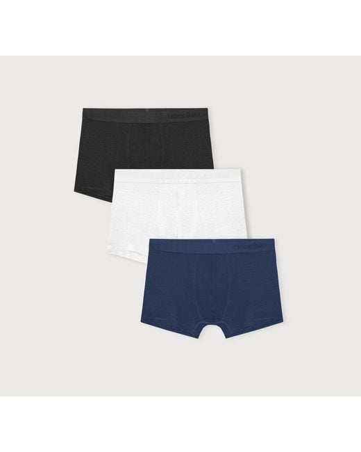 Organic Basics Blue Premium Trunks 3-Pack Midnight for men