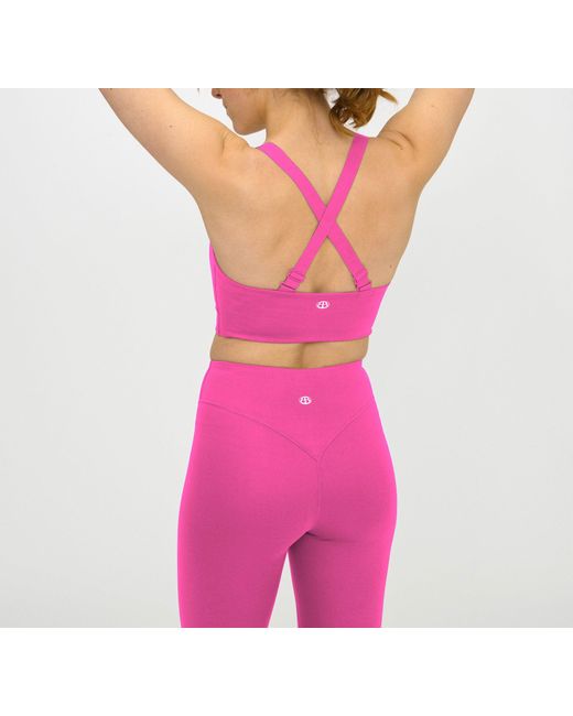 Organic Basics Pink Active Cross Back Bra