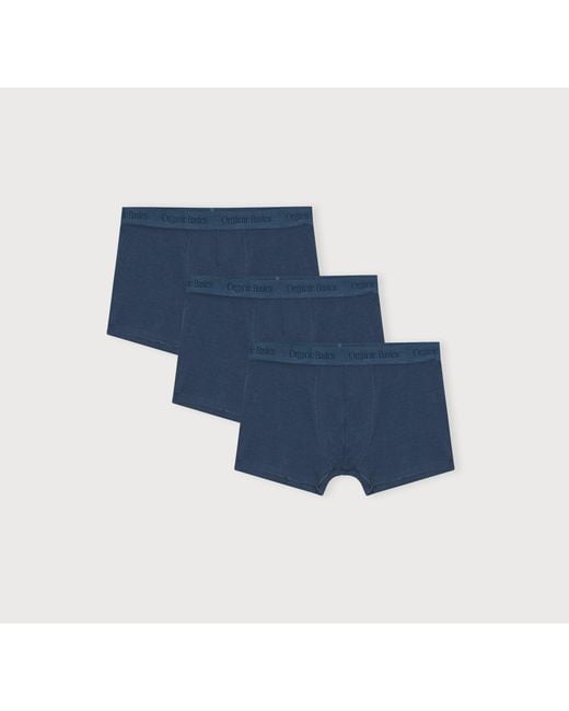 Organic Basics Blue Core Trunks 3-Pack Midnight Midnight Midnight for men