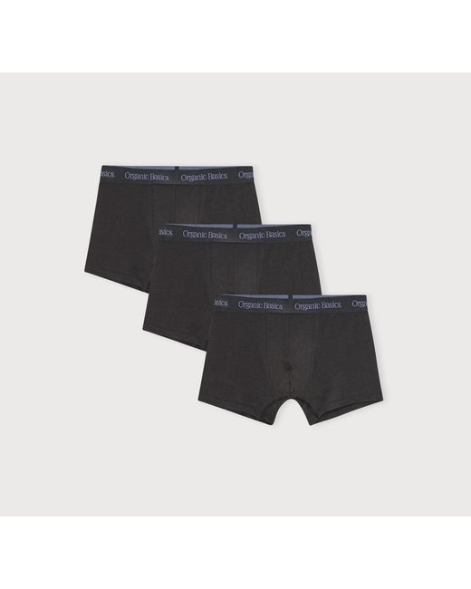 Organic Basics Blue Core Trunks 3-Pack Stone
