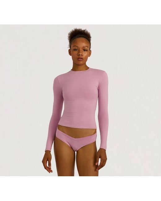 Organic Basics Red Flex Long Sleeve Tee