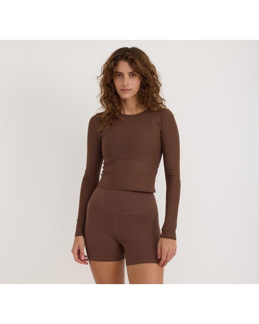 Organic Basics Brown Active Mesh Long Sleeve Tee