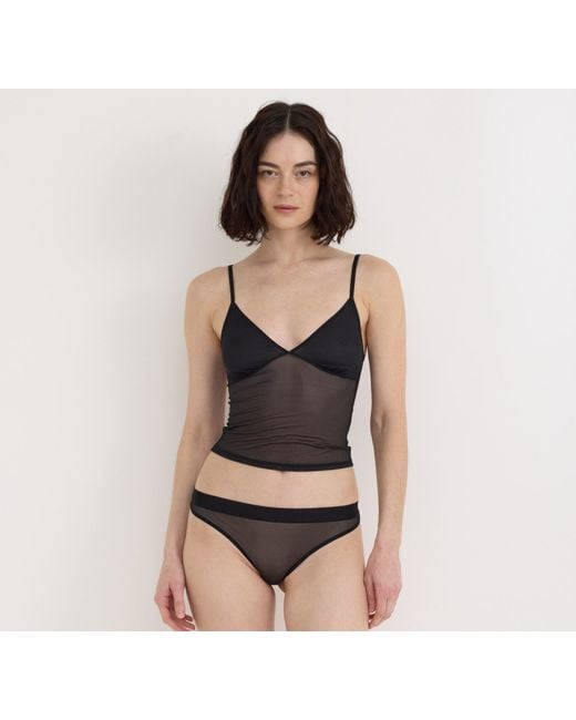 Organic Basics Black Mesh Cami