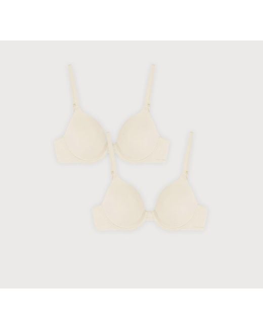 Organic Basics White Core Full Coverage Bra 2-Pack