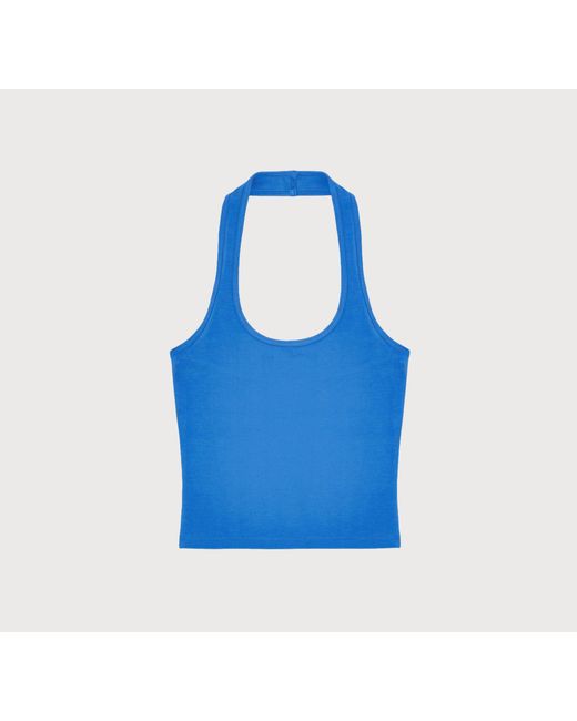Organic Basics Blue Core Halter Top