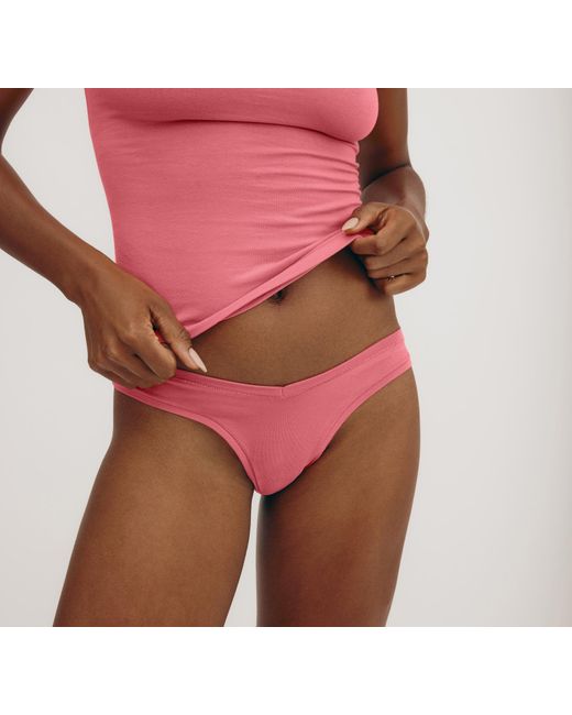Organic Basics Red Flex Thong