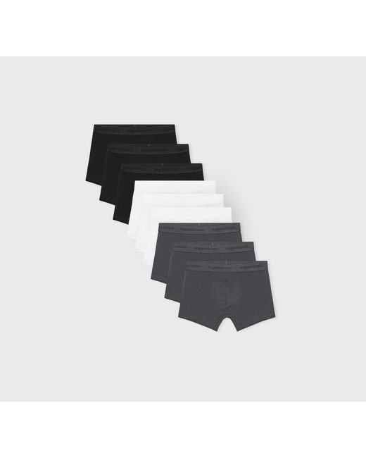 Organic Basics Black Core Trunks 9-Pack Slate for men